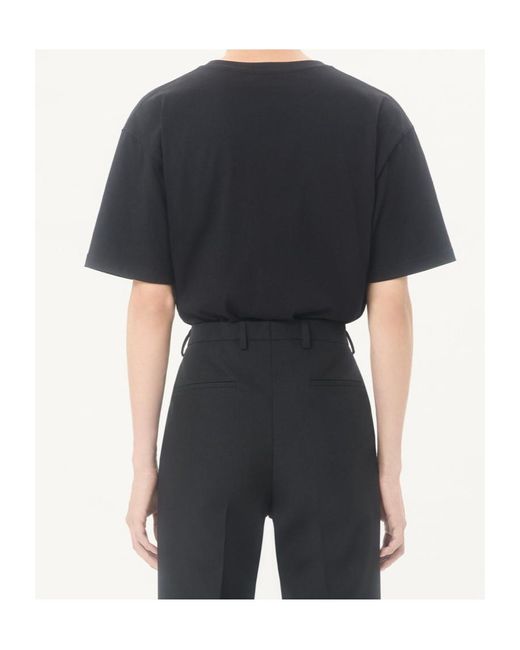 Valentino Black Logo Printed Crewneck T-Shirt for men