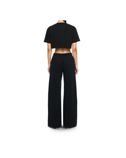Off-White c/o Virgil Abloh Black Off Stamp Ribbed Cropped T-Shirt