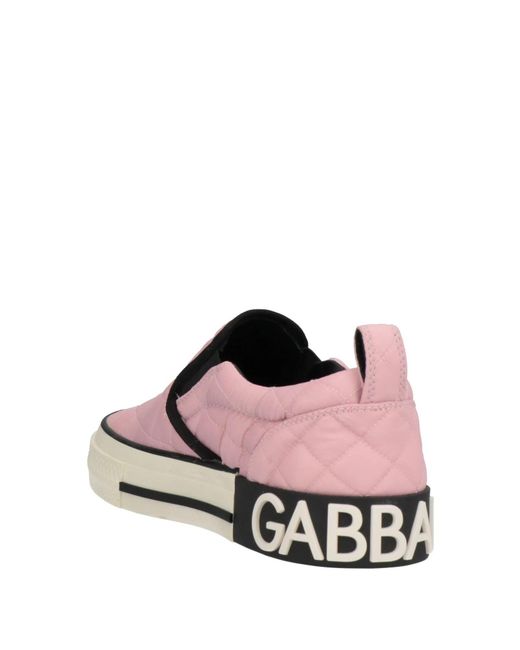 Dolce & Gabbana Pink Solid Color Round Toe Casual Shoes