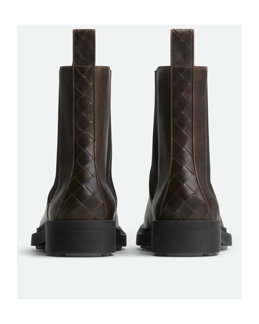 Bottega Veneta Black Ben Chelsea Square Toe Boots for men