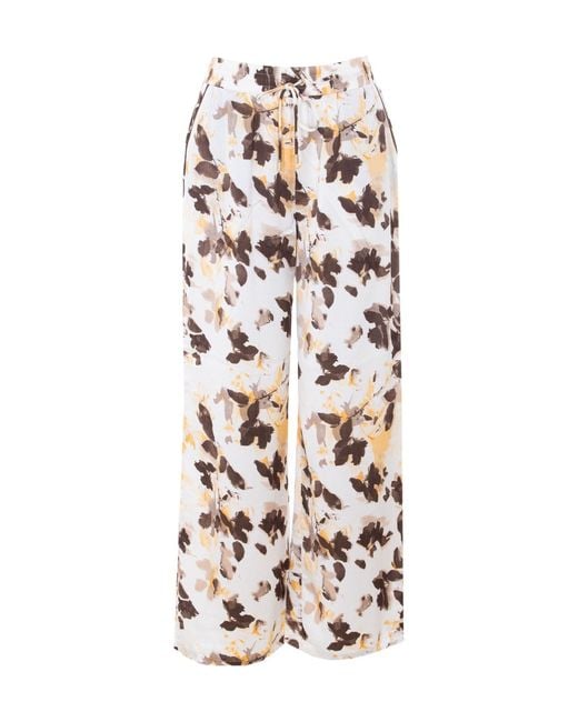 Liu Jo White Drawstring Wide Leg Trousers