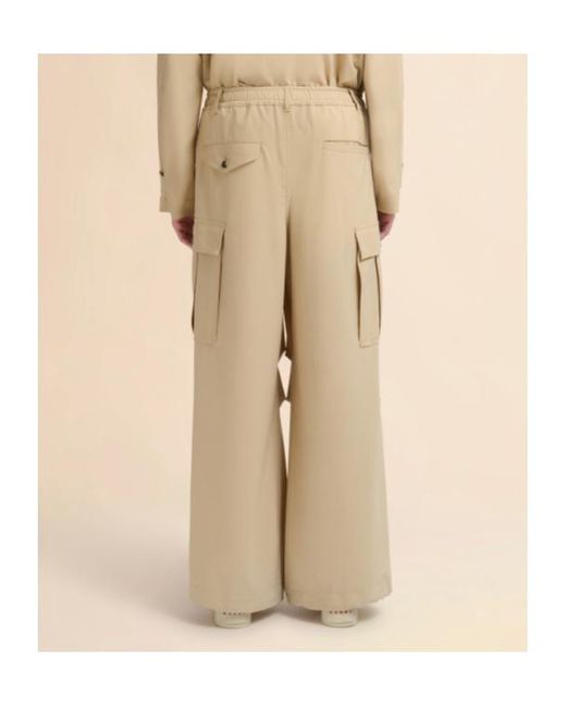 Marni Natural Draped Cargo Trousers for men