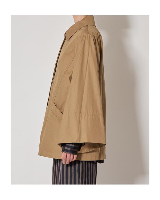 Dries Van Noten Natural Long-Sleeved Collared Jacket