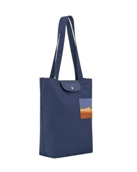 Longchamp Blue Caroline Helain X M Handbag
