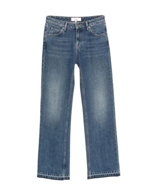 Ba&sh Blue Faded-Detail Denim Trousers