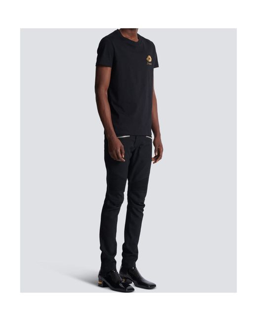 Balmain Black Kiss Printed T-Shirt for men