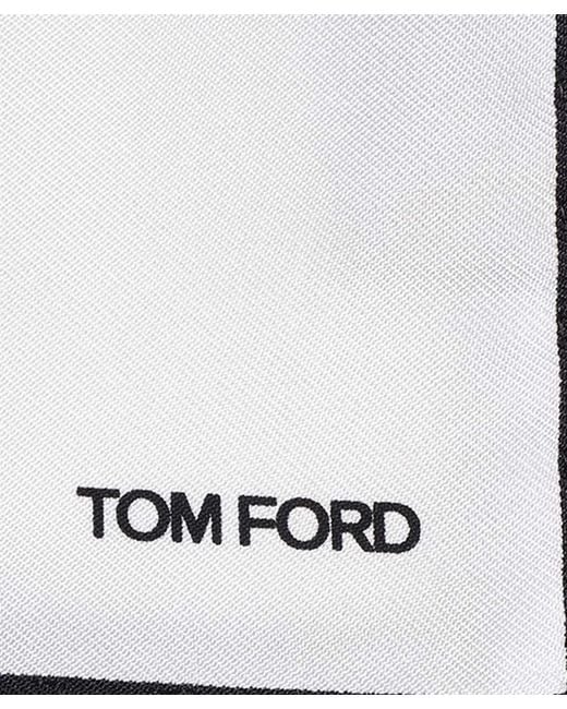 Tom Ford White Satin Pocket Square for men
