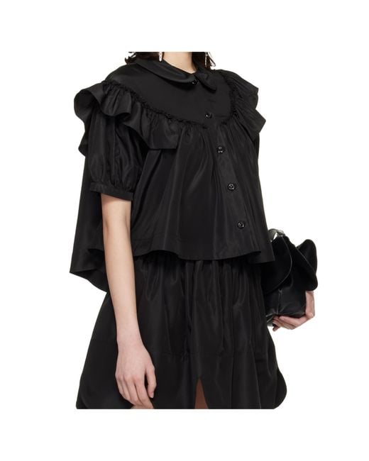 Simone Rocha Black Ruffled Shirt