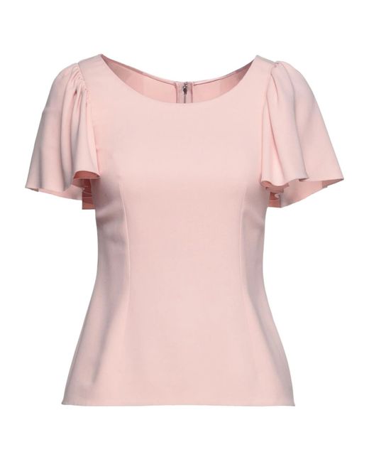 Dolce & Gabbana Pink Minimalist Short-Sleeve Top