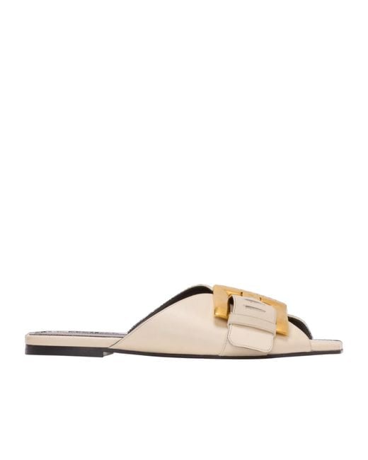 Balmain Multicolor Anthem Flat Leather Sandals