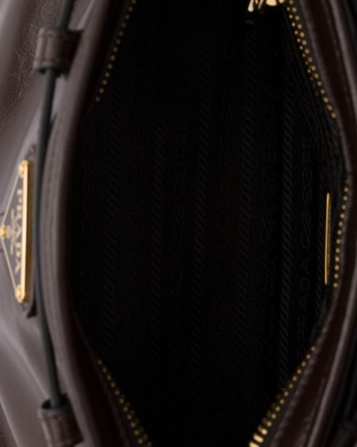 Prada Black Bonnie Logo Plaque Small Shoulder Bag
