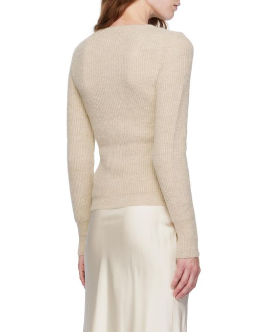 Jacquemus Natural La Pau Cut-Out Long-Sleeved Cardigan