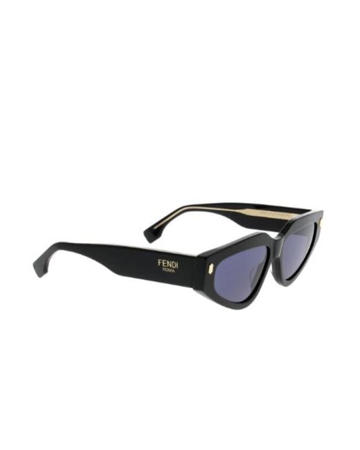 Fendi Blue Eyewear Cat-Eye Frame Sunglasses