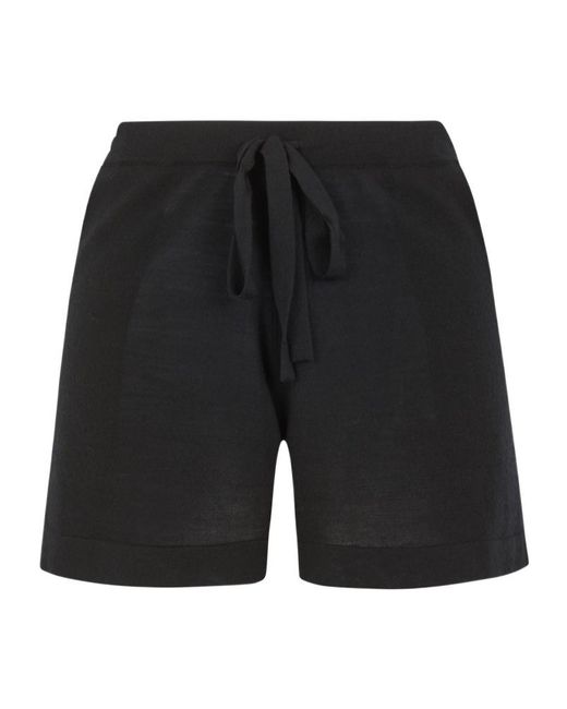 P.A.R.O.S.H. Black Drawstring Shorts