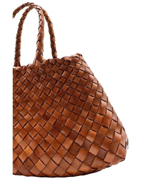 Dragon Diffusion Brown Santa Croce Small Tote Bag