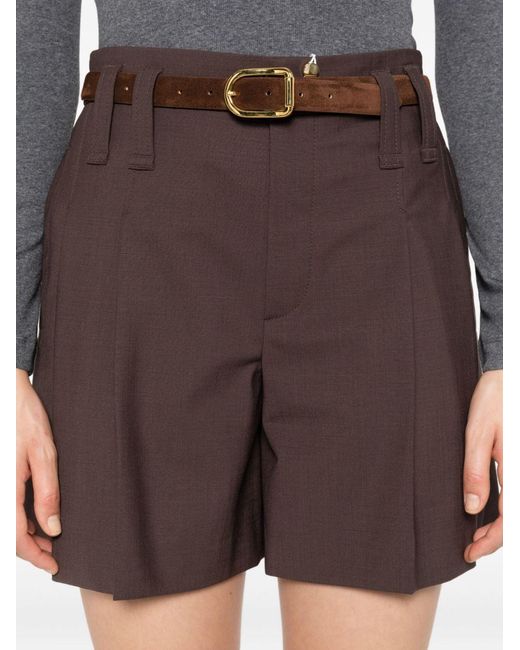 Brunello Cucinelli Black Pleated Tailored Shorts