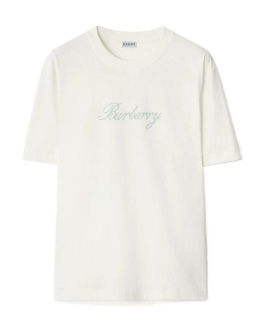 Burberry White Rain Or Shine Crewneck T-Shirt for men