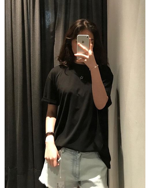 Stella McCartney Black Ministar Crewneck T-Shirt