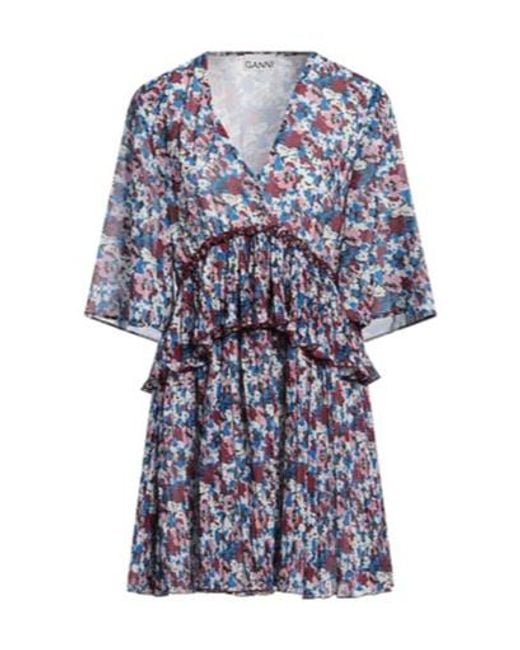 Ganni Blue Short Dresses