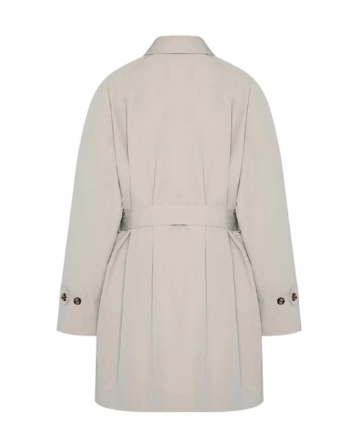 The Row White Amaya Button Detailed Coat