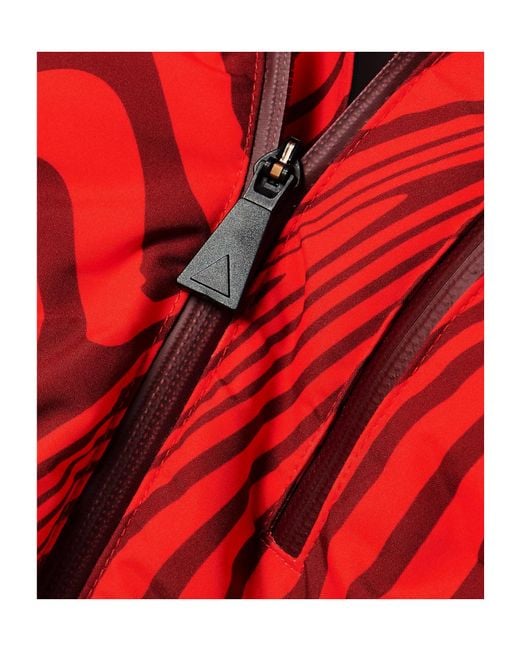 Aztech Mountain Red Minnie Nuke Hooded Printed Quilted Down Ski Jacket