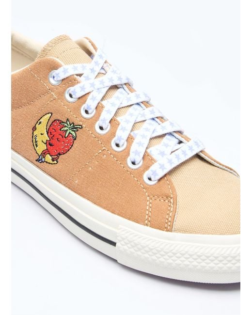 Converse White Lace-Up Low-Cut Skate Shoes for men