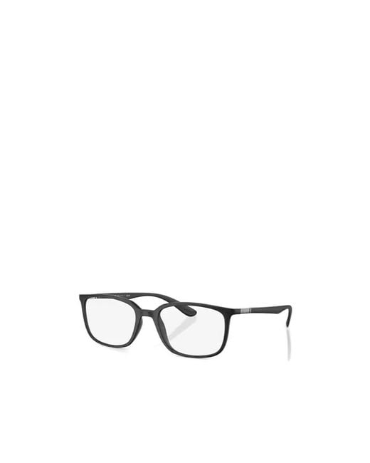 Ray-Ban White Square Frame Glasses for men