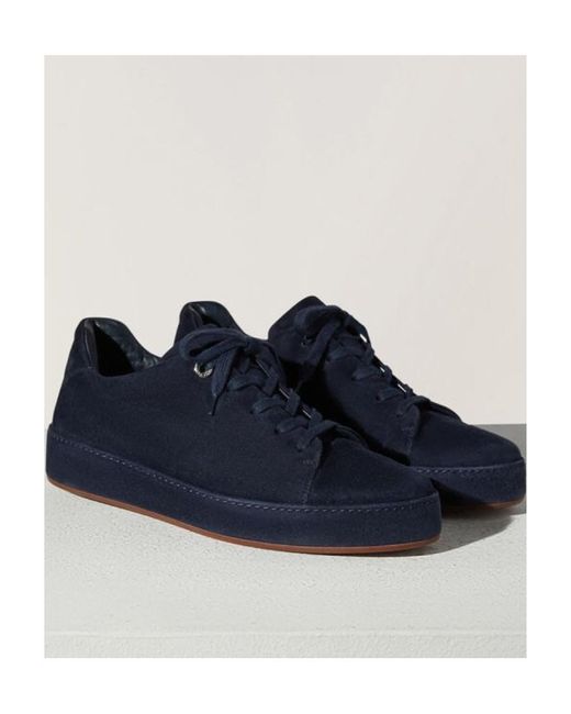 Loro Piana Blue Strap-Up Casual Sneakers