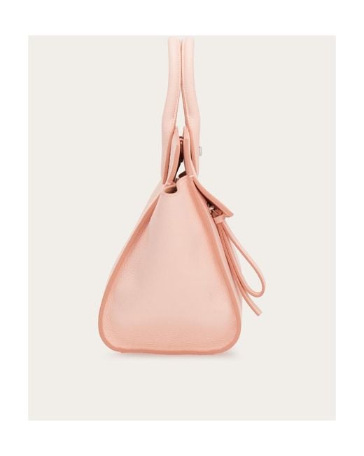 Ferragamo Pink Studio Soft Logo Shoulder Bag