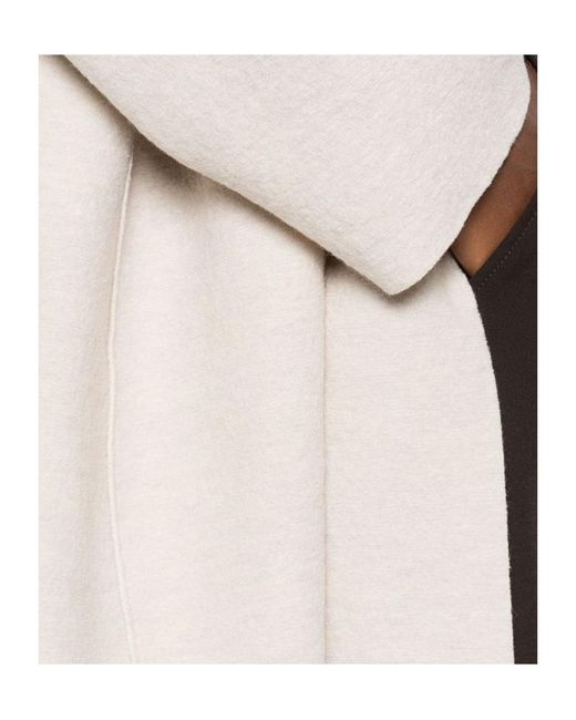 Harris Wharf London White Button-Fastening Virgin-Wool Coat