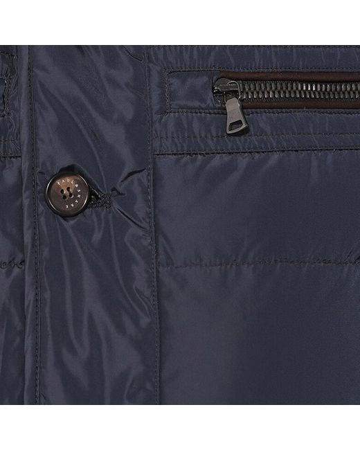 Paul & Shark Blue Long-Sleeved Hooded Quilted Down Jacket for men