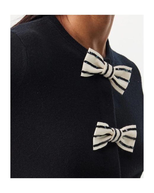 Valentino Blue Bow Knit Cardigan