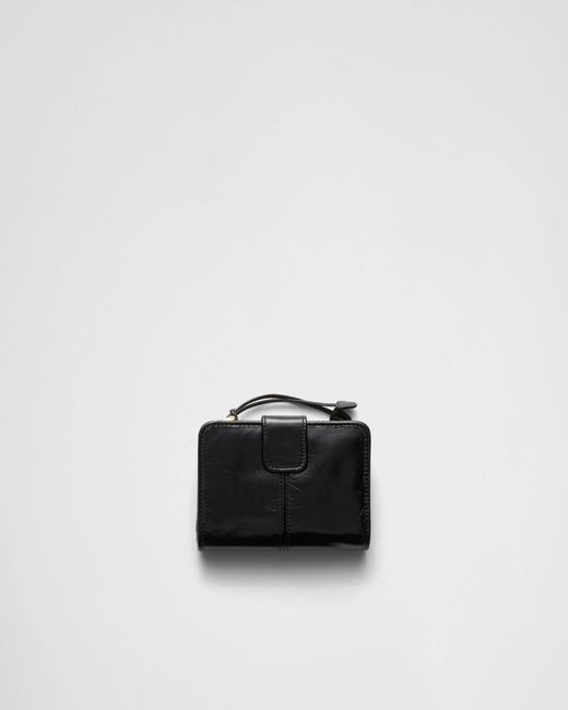 Prada Black Small Leather Wallet