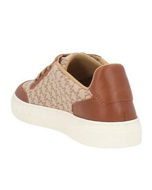 Max Mara Brown Logo-Print Trainers