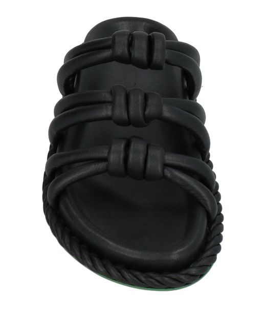Farm Rio Black Minimalist Leather Sandals