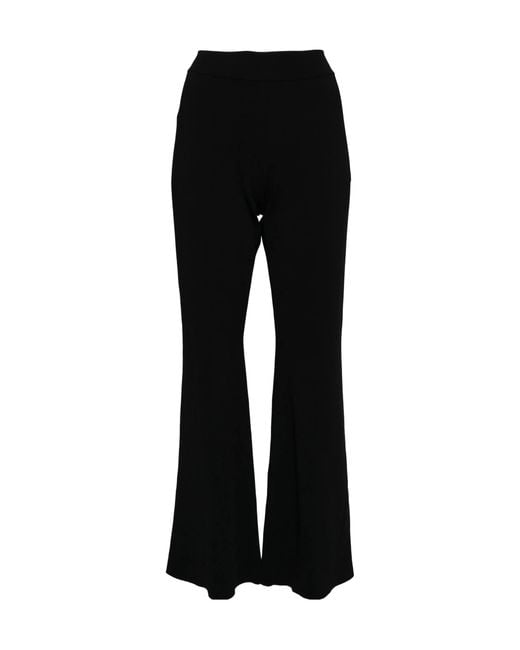 Stella McCartney Black High-Waisted Flared Trousers