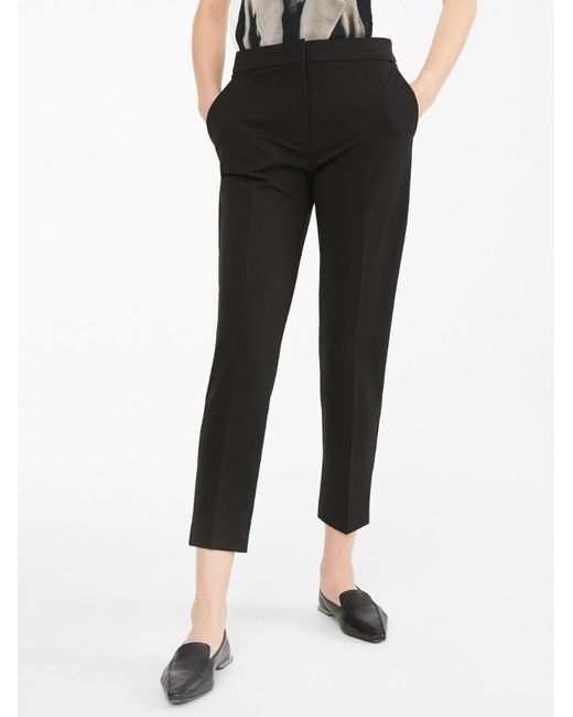 Max Mara Black Pegno Slim Cut Straight Leg Trousers