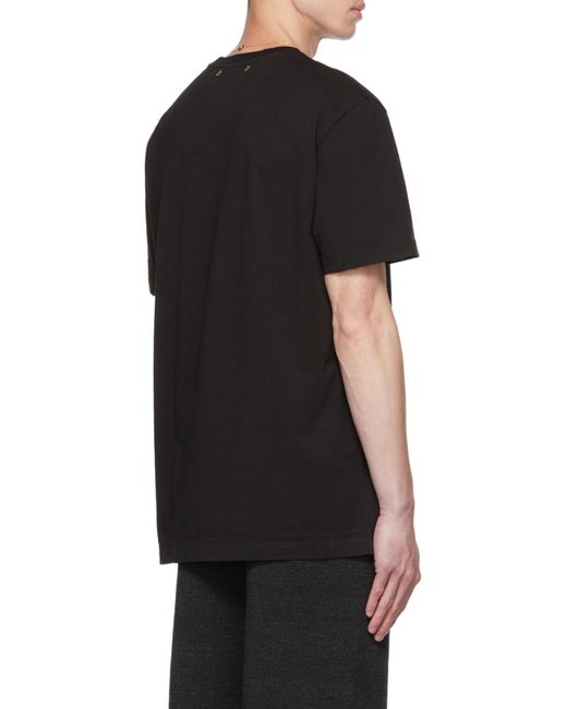 Golden Goose Deluxe Brand Black Logo Embroidered Crewneck T-Shirt for men