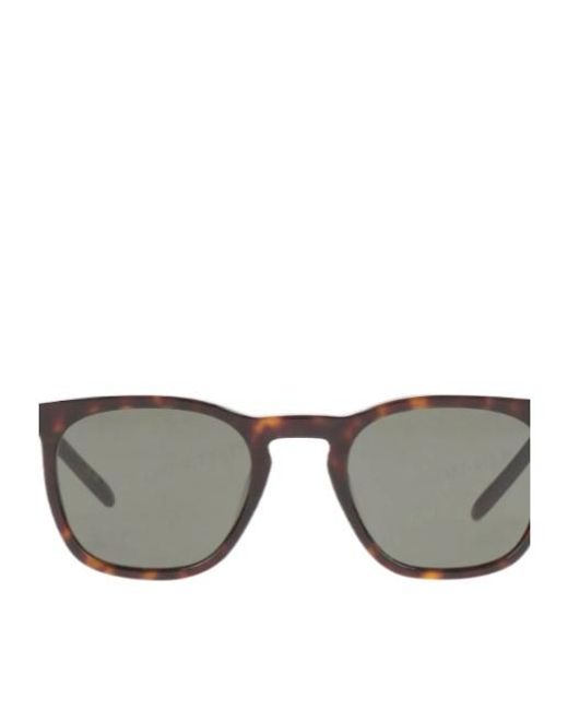 Saint Laurent Gray Classic Leopardprint Sunglasses for men