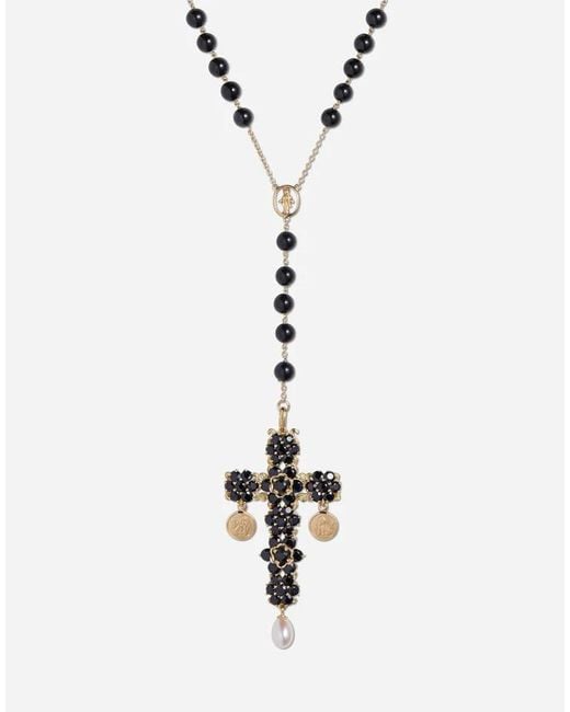 Dolce & Gabbana White Sicily Rosary Necklace