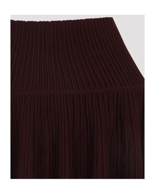 Alaïa Purple Alaïa Crinoline Pleated Mini Skirt