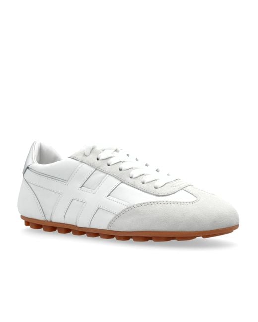 Hogan White Olympia Side H Patch Sneakers