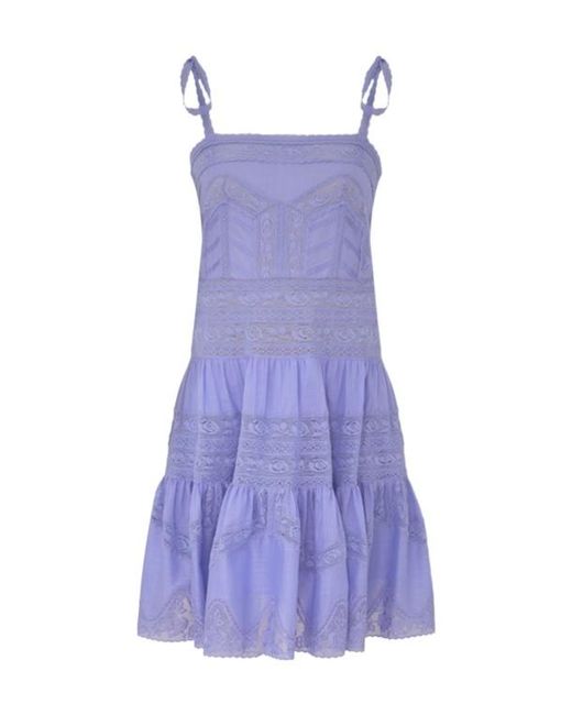 Zimmermann Purple Coco Lace Mini Dress