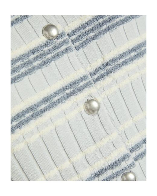 Rag & Bone Blue Striped Cotton-Blend Cardigan