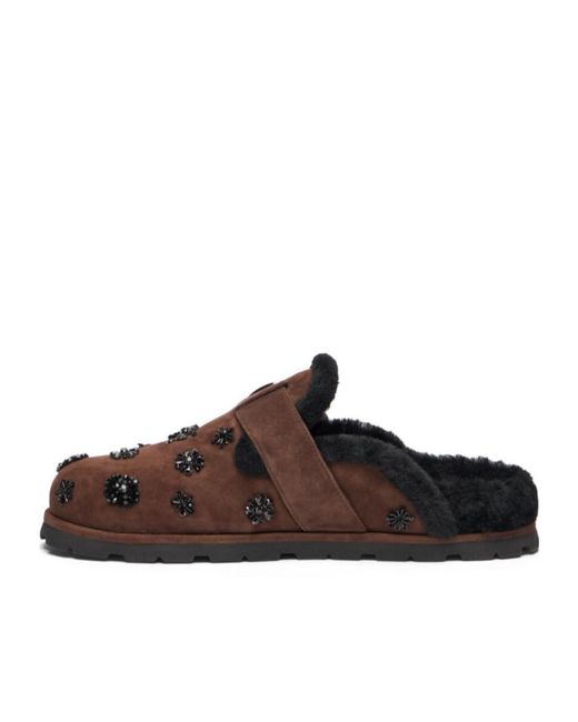 Stuart Weitzman Brown Chrystie Shearling Mule