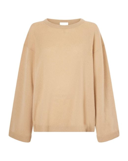 Allude Natural Crewneck Knit Sweater