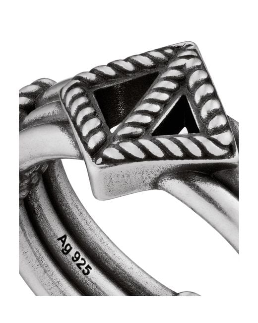 Dior Metallic Cd Diamond Buffalo Ring for men