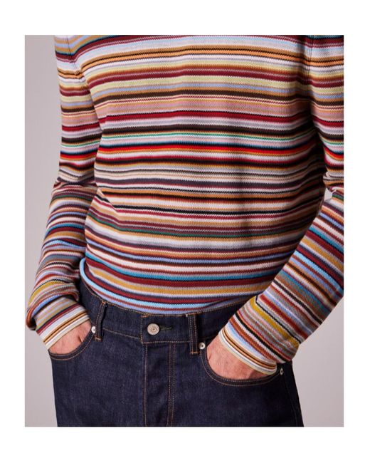 Paul Smith Multicolor Striped Knitted Jumper for men