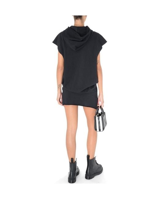 Barrow Black Distressed Jersey Hoodie