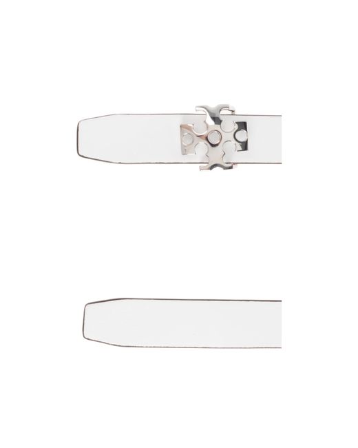 Tory Burch White Leather Belt